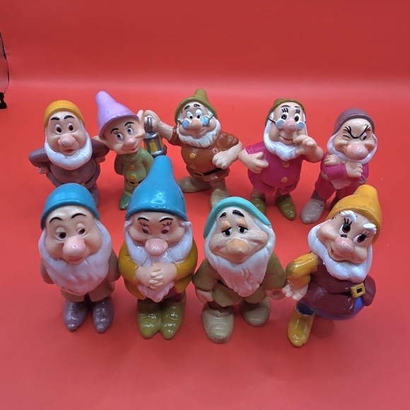 Mattel Other - Vintage 1993 Snow White Seven Dwarfs Figures Mattel